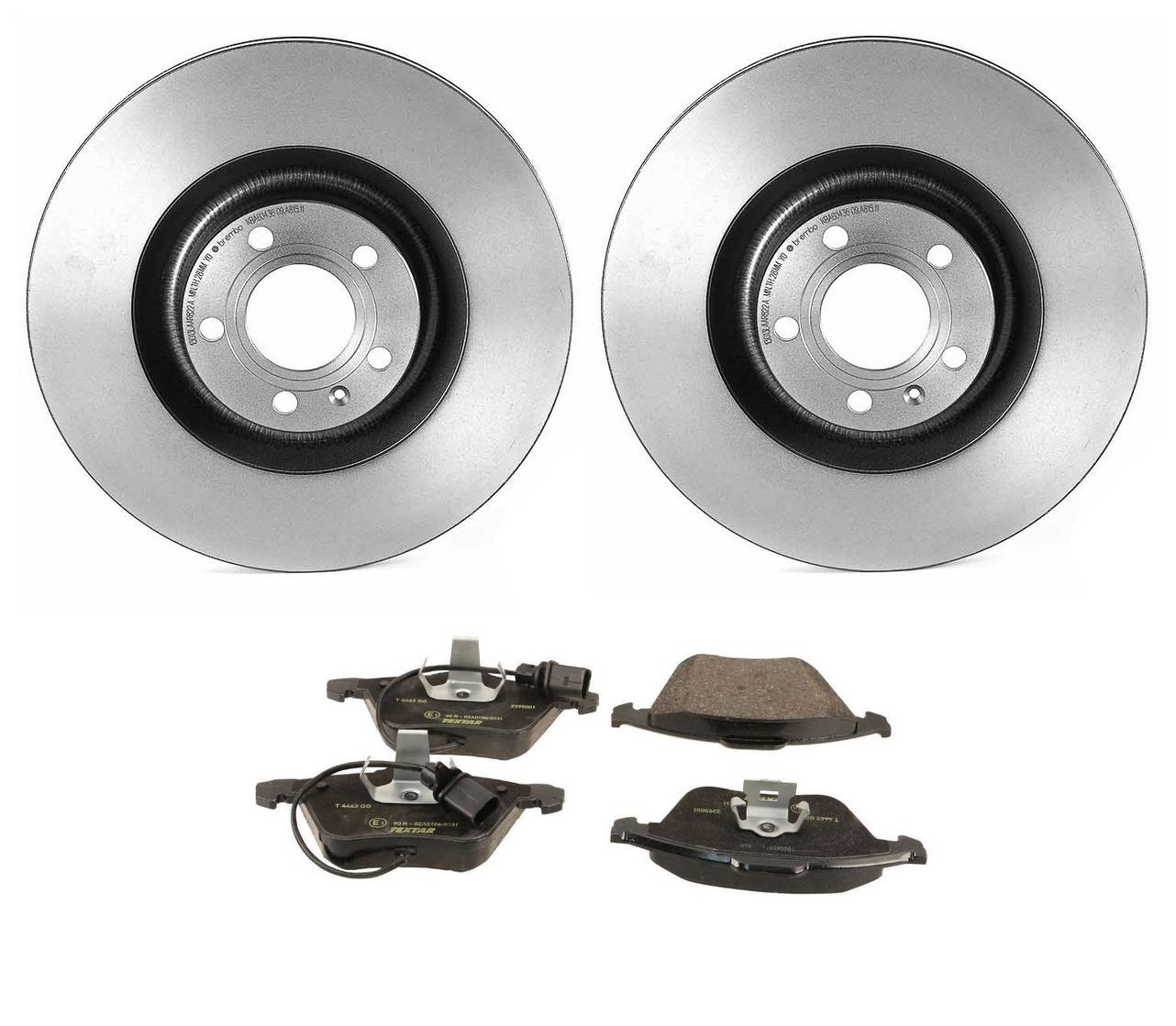Disc Brake Pad Accessory Kit Front Brembo System Fits Mercedes TEXTAR 82551400